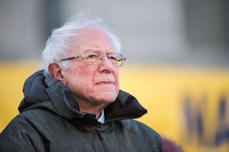 COLUMBIA, SC - JANUARY 21: U.S. Sen. Bernie Sanders (I-VT) stands on the statehouse steps during the annual Martin Luther King Jr. Day at the Dome event on January 21, 2019 in Columbia, South Carolina. Fellow potential Democratic presidential candidate, Sen. Cory Booker (D-NJ) joined Sanders at the event. (Photo by Sean Rayford/Getty Images)